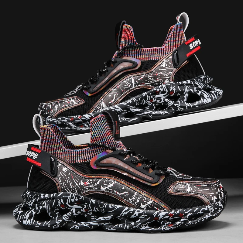 

YRZL Mens Athletic Lightweight Breathable Sneakers for Men Comfortable Sports Shoes Non Slip Walking Shoes Gym Training Shoes