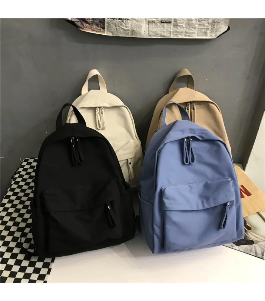Large Capacity Female College Student Backpack Fashion Nylon Backpack High School Bag