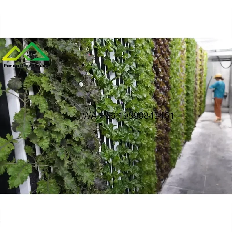 Wmwmnu Vertical Column Hydroponic Greenhouse System 360 Degree Grow Tower for High Density Strawberry and Leafy Greens