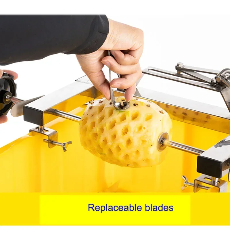 Pisau nanas artefak mesin pengupas baja nirkarat otomatis mata nanas pisau Set klip mesin alat