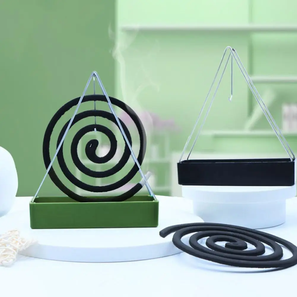 Triangular Iron Mosquito Coil Holder Modern Incense Burner Frame Portable Repellent Rack With Ash Catch Tray For Patio Home view 3