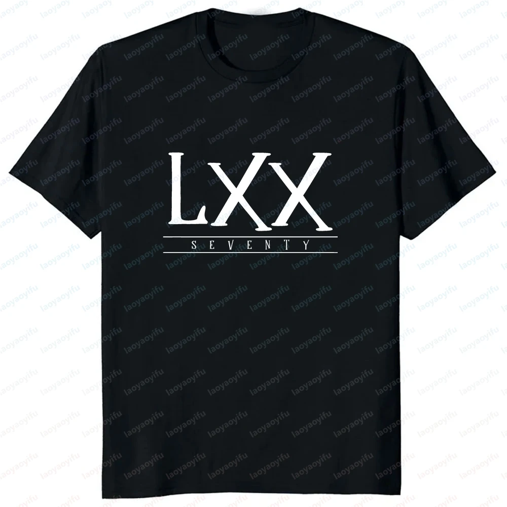 LXX (Seventy) Roman Numerals - Korean Comment on Men's Clothing, Women's Comfortable Birthday Gift T-shirts