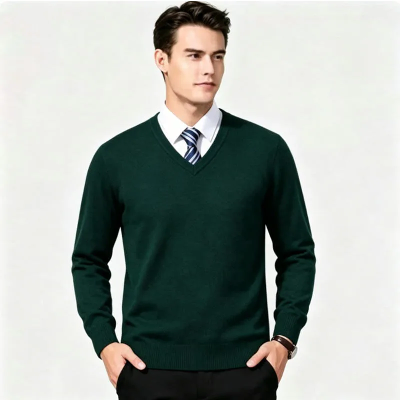 v-neck green