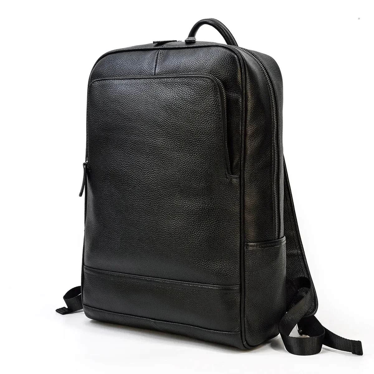 2024 New Brand Cow Genuine Leather Men Backpacks Fashion Real Natural Leather Student Backpack Boy Luxury Computer Laptop Bag