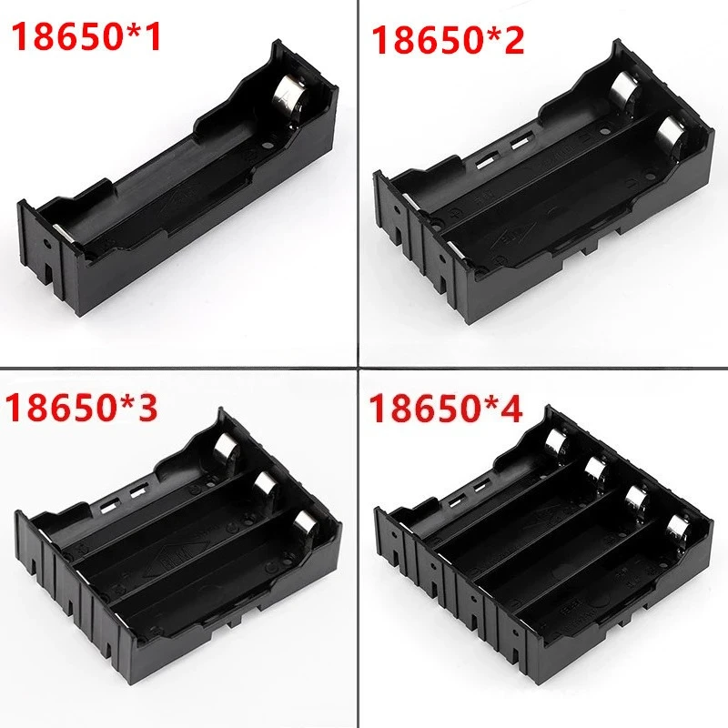 

2 шт. 18650 батарейный отсек 1/2/3/4 секции ABS DIY держатель батареи PCB Pin Plug Board с штифтом