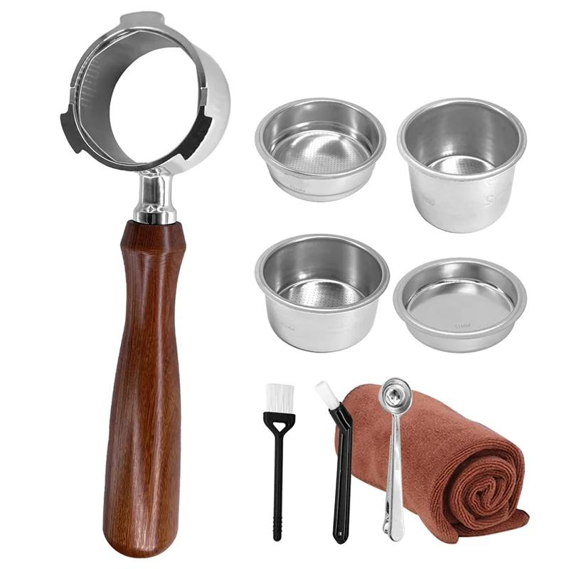 A74G-51Mm Bottomless Portafilter For Delonghi EC680/EC685/EC820/EC850/EC860/EC785/EC885 3-Ear, No Base Filter Holder