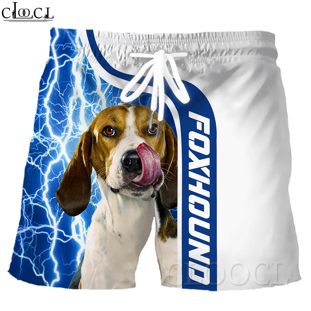

CLOOCL Animal Foxhound шорты с 3D принтом по всей поверхности, мужская уличная одежда, повседневные шорты для подростков, пляжные шорты для мальчиков и девочек