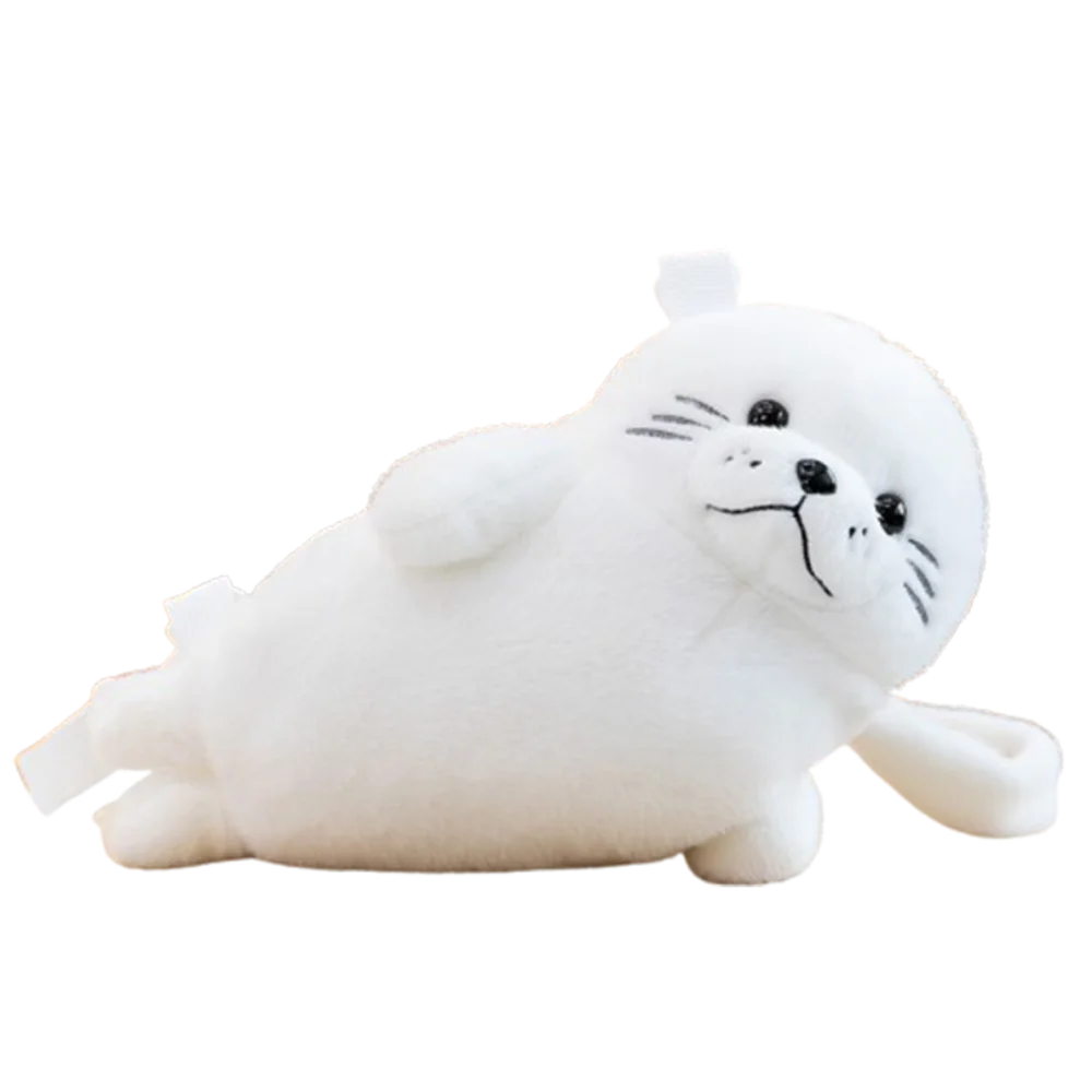 

Thickened Cute Seal Shoulder Pouch Adorable Adjustable Straps Cartoon Seal Handbag PP Cotton Lightweight Crossbody Bag Gifts