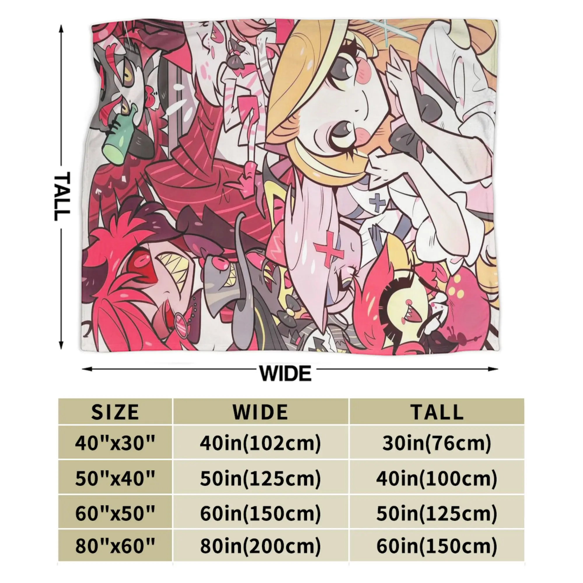 Hazbins Hotels temporada 2 Cobertor de flanela multifuncional super macio para colchas de quarto