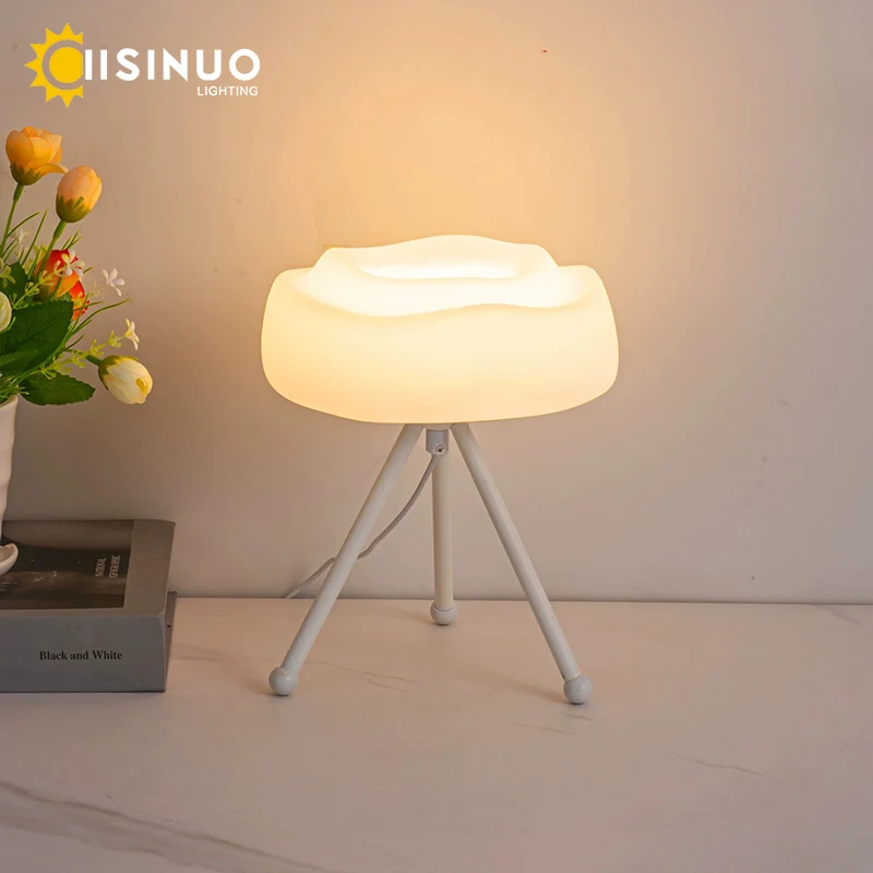 USB Table Lamp Bedside Night Light with Touch Control 3-Level Dimmable Ambient Lighting Rechargeable Cordless Home Studio Decor