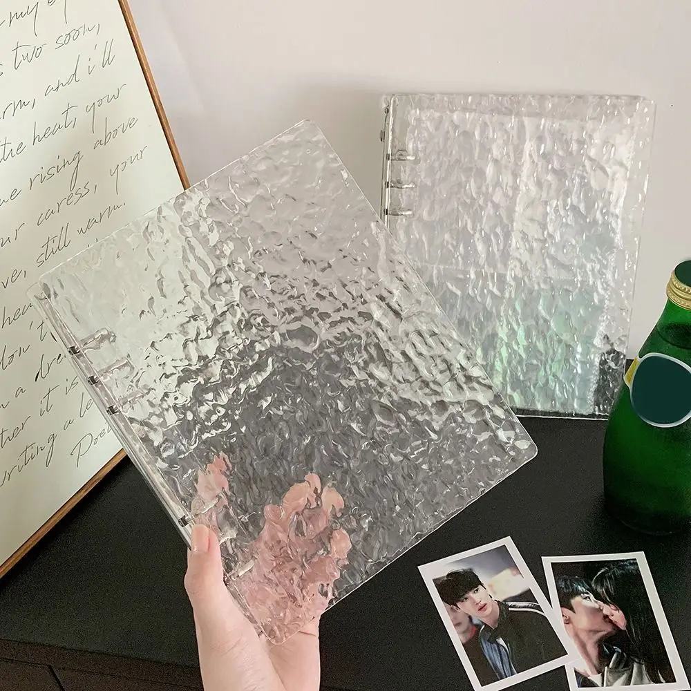 Acrylic Photo Album Loose-leaf Water Ripple Design Photocard Holder A5/A7/A8 Pictures Storage Booklet Instant Photo Display