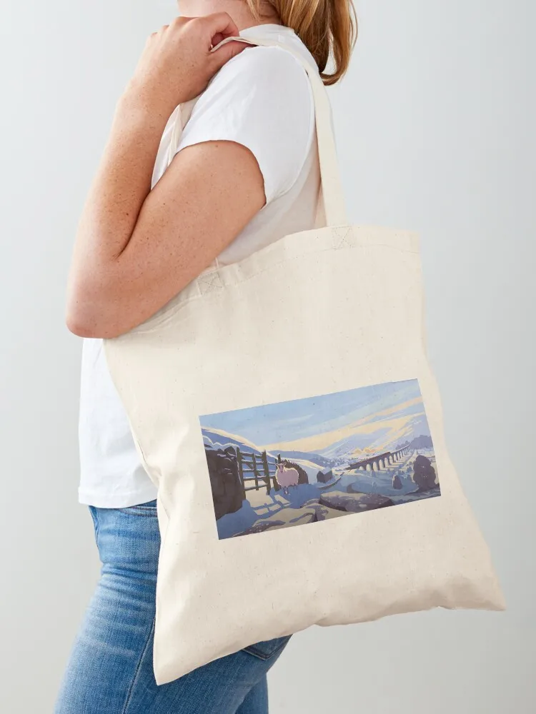 

All Creatures Great & Small Winter Theme Image Sheep Tote Bag bag luxury women supermarket folding bag ecological bags