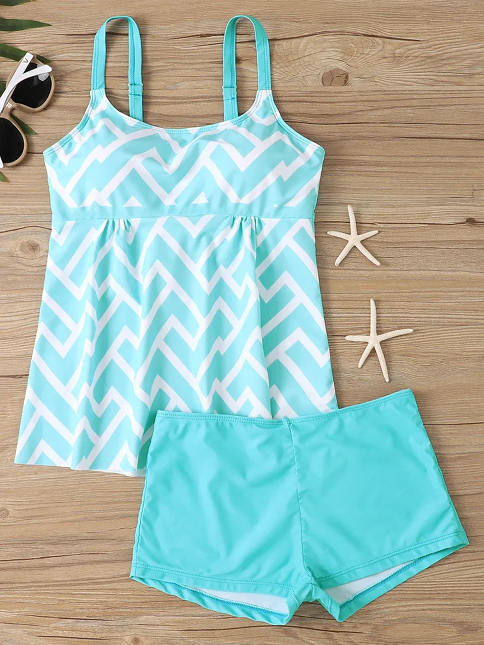 

Print Tankini Set 2024 Women With Shorts Swimsuit Padded Swimwear Female Bathers Bathing Swimming Suit Lady Beachwear Summer