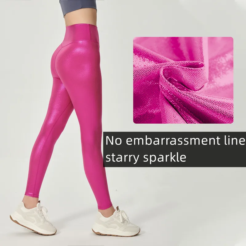 No embarrassment line sport high bounce, starry sparkle, good looks, high waist street yoga pants