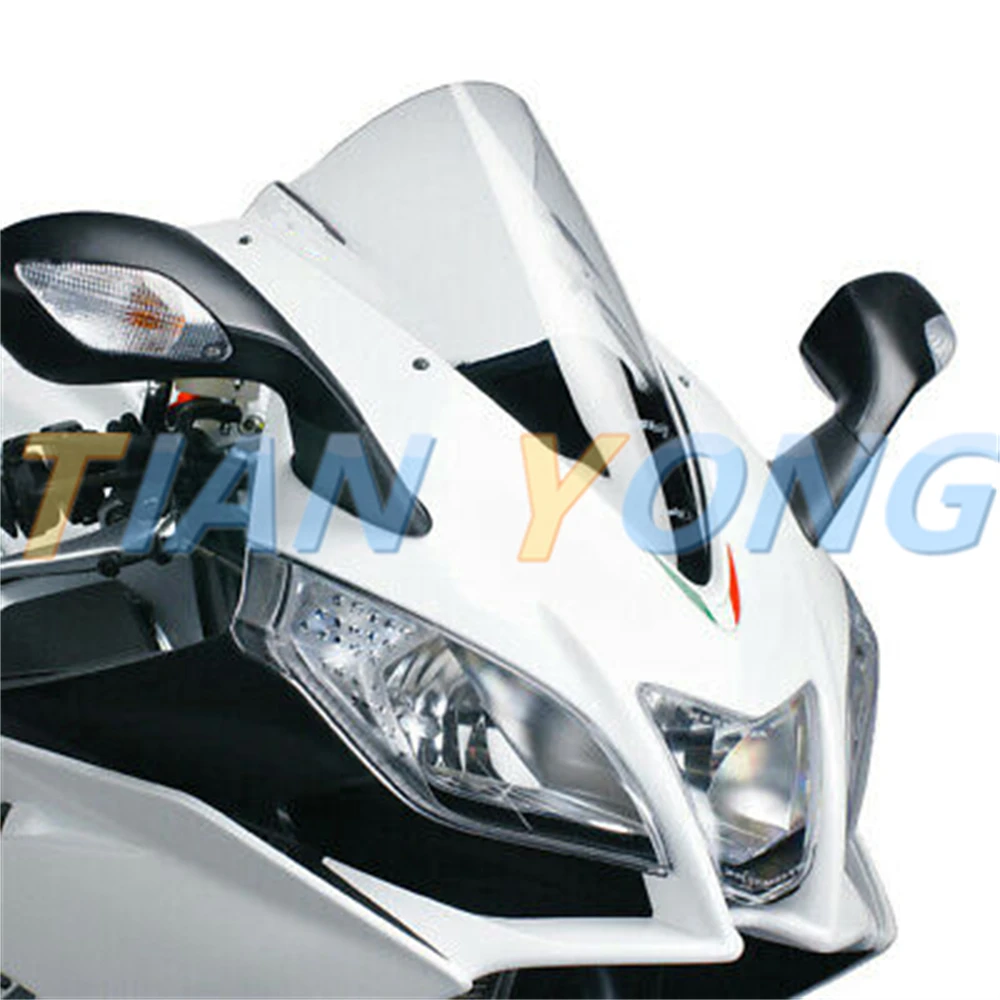 ABS Smoke Black Double Bubble Windscreen Windshield Accessories Deflector For Aprilia RSV4 R 2012 2013 2014 2015 RSV4 2009-2014