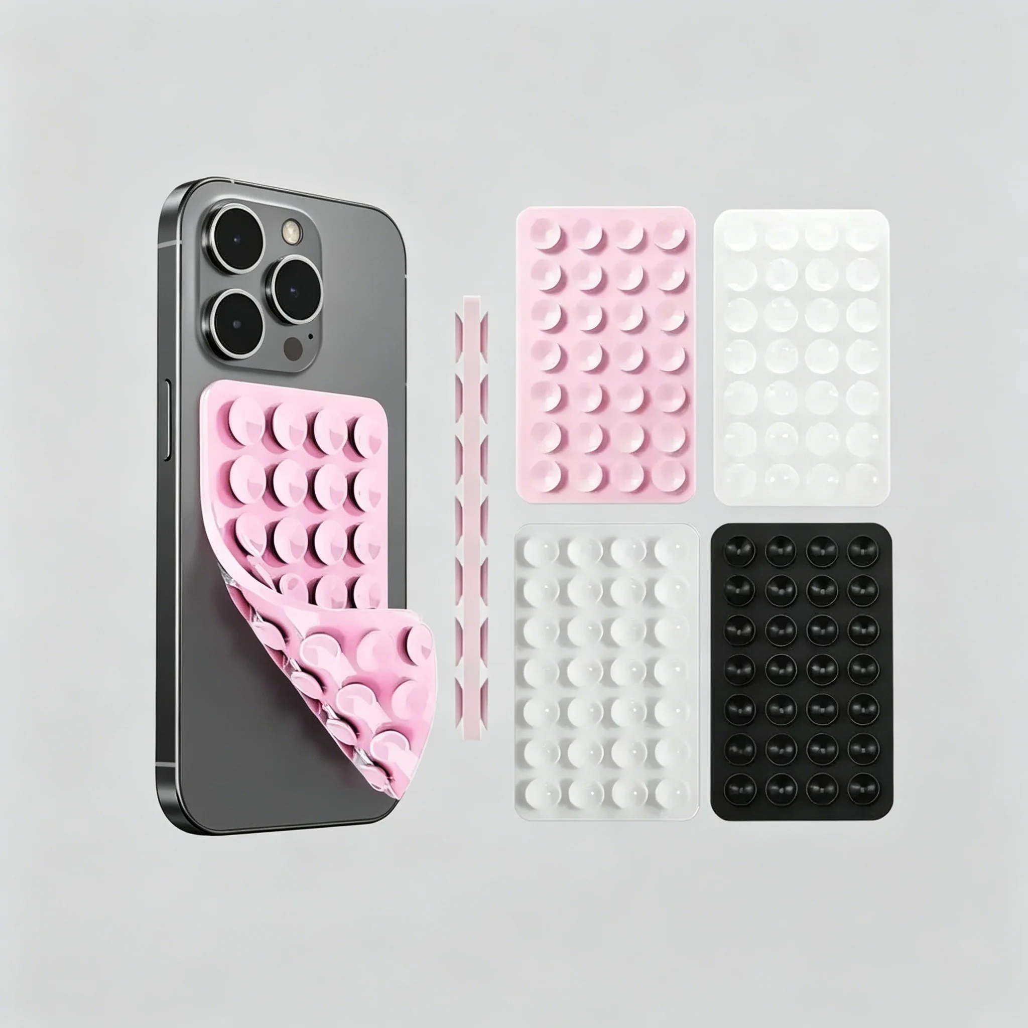 

Silicone Suction Phone Case Mount, Multifunctional Sticky Phone Grip Holder for Mobile Phones
