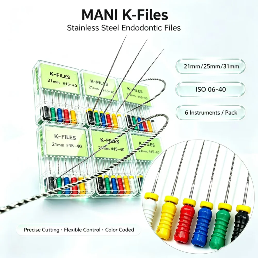 6Pcs/Pack Dental Root Cannal Endo K File 21MM25MM Hand Use Files Endo Stainless Steel Endodontic Instruments Dentistry Materials