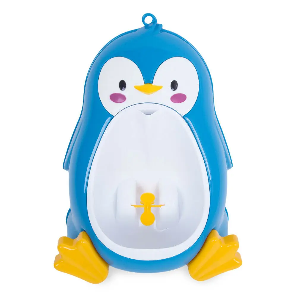 

Baby Boy Potty Toilet Training Penguin Children Stand Vertical Urinal Boys Pee Infant Toddler Wall-Mounted Blue