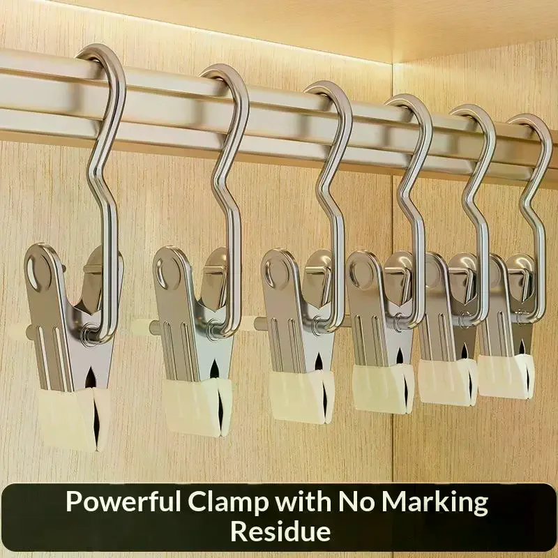 10/20/30Pcs Stainless Steel Clothespins, Portable Laundry Pegs for Hanging Clothes, Pants and Socks