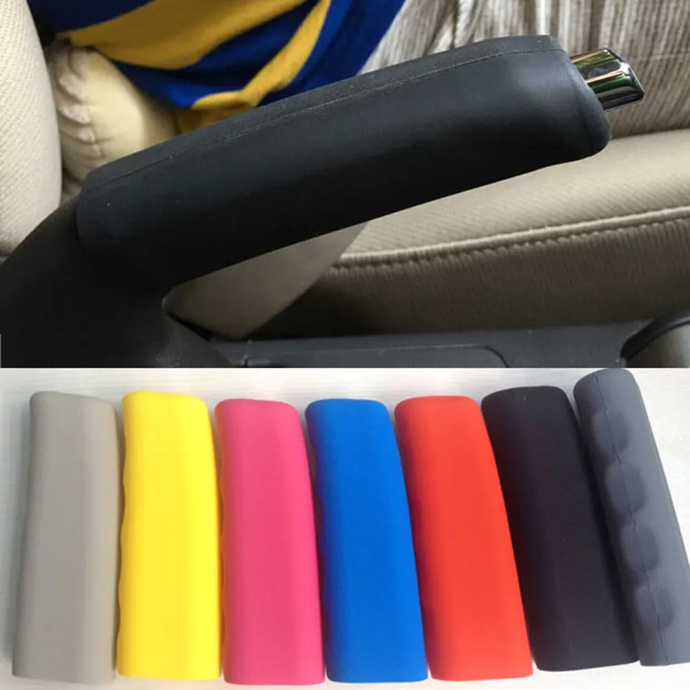 Universal Car Auto Manual Silicone Shift Gear Head Knob Cover Handbrake Hand Brake Covers Sleeve Case Skin Protector Car Styling