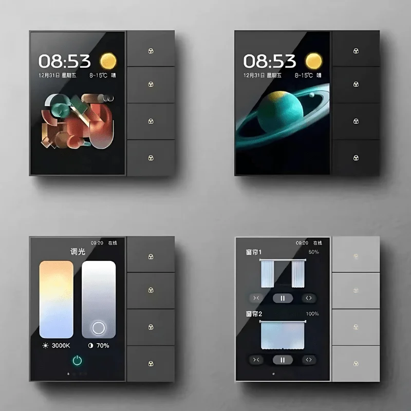 TIANLAI  F3-Pro Zigbee Wireless Luxucry Remote Control Smart Home Light Touch Screent Switch