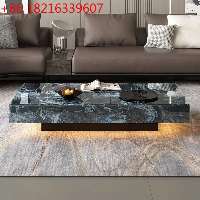YAO French Luxury Center Coffee Table 31 In 47 In Modern Luxury Gaming Hospitality Service Coffee Table For Living Room Furnitur