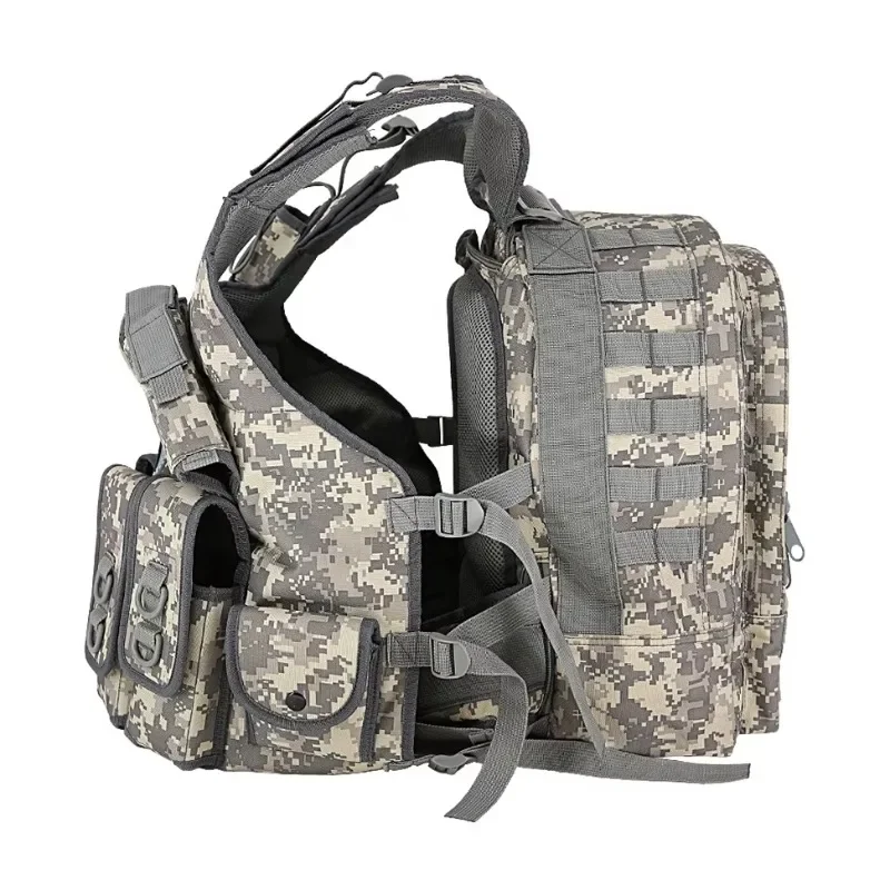 Double Safety Outdoor Camping Hunting Hiking Bag Tactical Backpack Vest Bag Multipurpose Men's Tactical Backpack