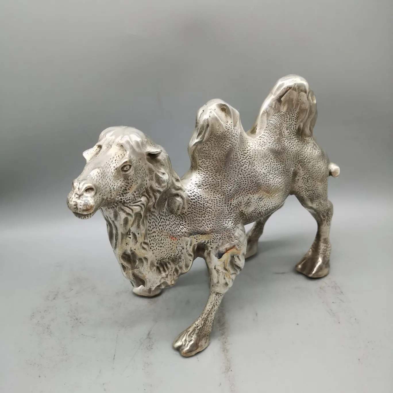 Jucai Shuangfeng Camel Antique Pure Copper Plating Silver Home Decoration Ornament