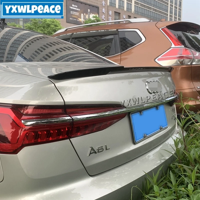 

For Audi A6 C8 2019 2020 2021 2022 High Quality Abs Plastic Unpainted Color Rear Trunk Lip Spoiler Body Kit Accessories