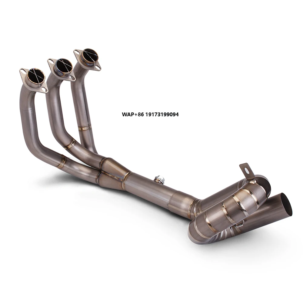 For MT09 FZ09 XSR900 2014-2020 Motorcycle Exhaust Modify Full Titanium Alloy Roundabout Header Tube 51MM Interface Escape