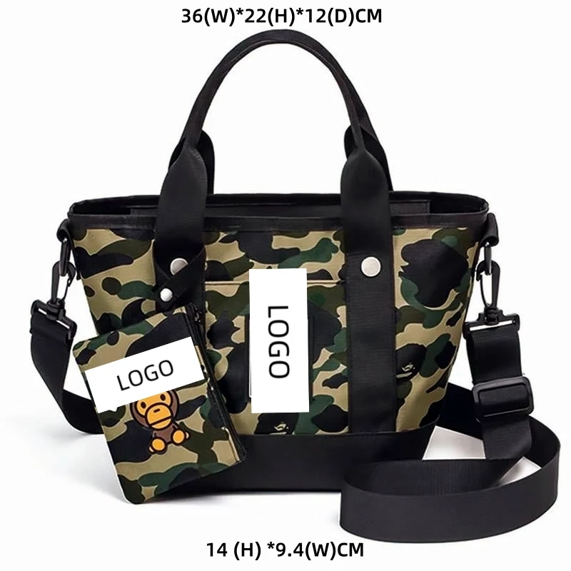 Monkey High-capacity Handbag Lovely Wallet Ape Man Camouflage Tote Package Leisure Crossbody Bag Commuting Handbag Gift