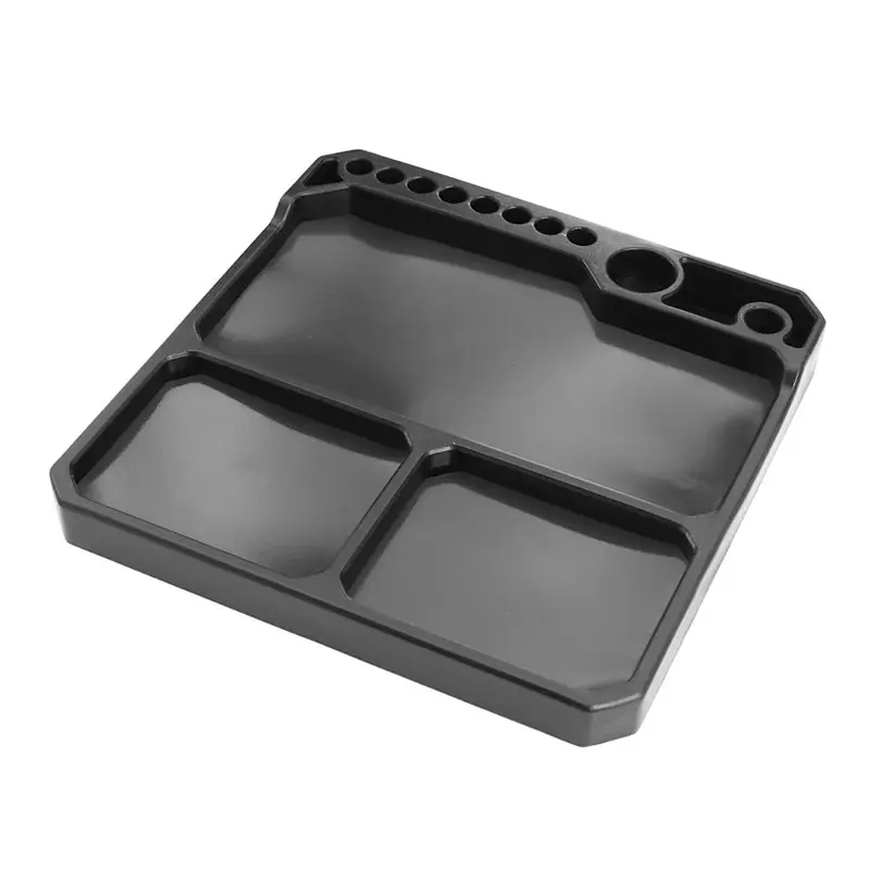 B78B-RC Car Boat Airplane Model Accessories- Silicone Parts Tray With Tool Stand& 3Pcs Magnetic Sheets Fits For 1/18 1/24 1/10 S