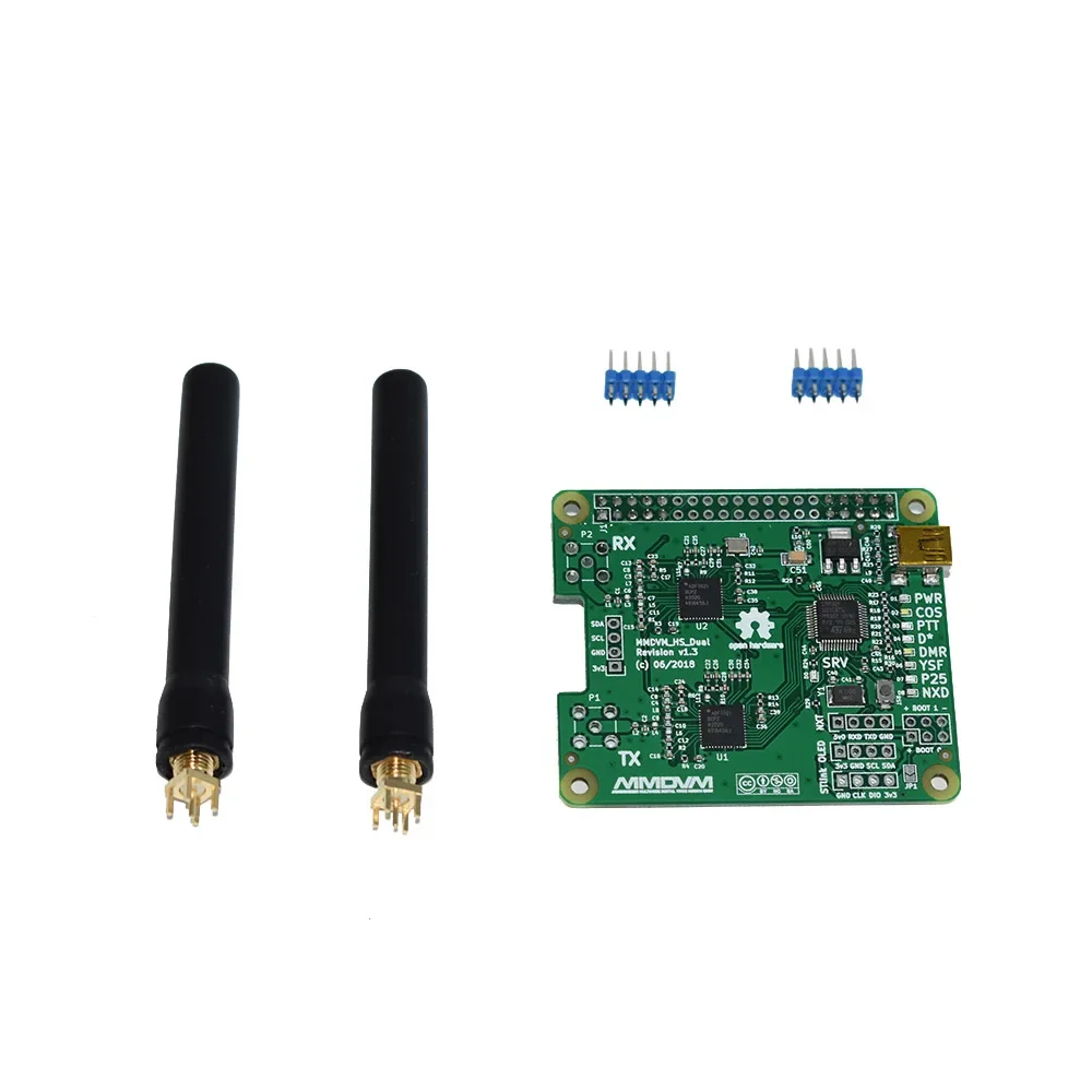 New version Jumbohotpot Duplex MMDVM with usb Hotspot Support P25 DMR YSF for Raspberry Pi + 2pcs Antenna