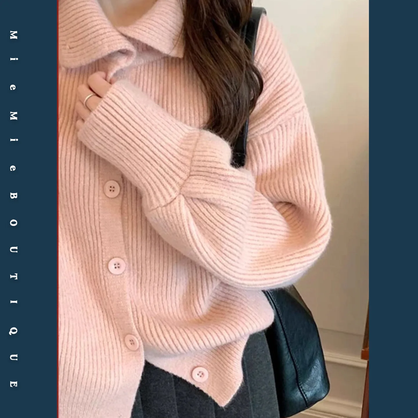 

Высокое качество, свободный крой, цветная текстура, пальто, свитер, осень-зима, открытый кардиган, воротник-стойка или отложной воротник, двойная одежда