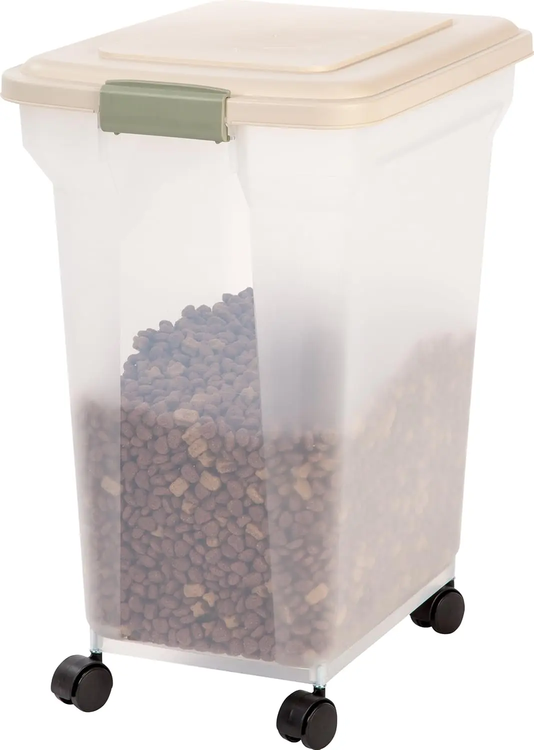 

Airtight Dog Food Storage Container, WeatherPro, Up to 40 lbs, Removable Wheels, for Dog Cat Bird and Other Pet Food St