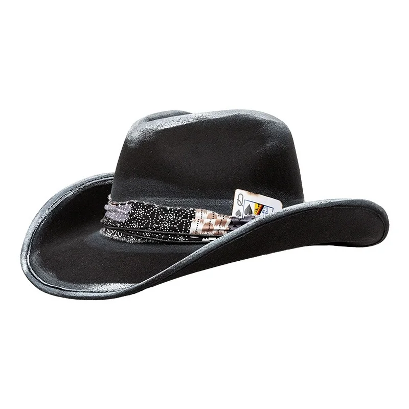 Couples’ Wide-Brim Western Cowboy Hats, Sun-Protective Retro Classic Jazz Hats, Couples’ Gift Hats, Retro Rider Hats
