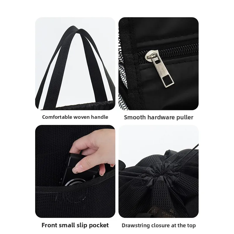 Large Capacity Beach Bag Drainage Cosmetic Storage Bathing Bag Toiletry Makeup Bag Children's Coastal Mesh Wash Tote Bag view 5