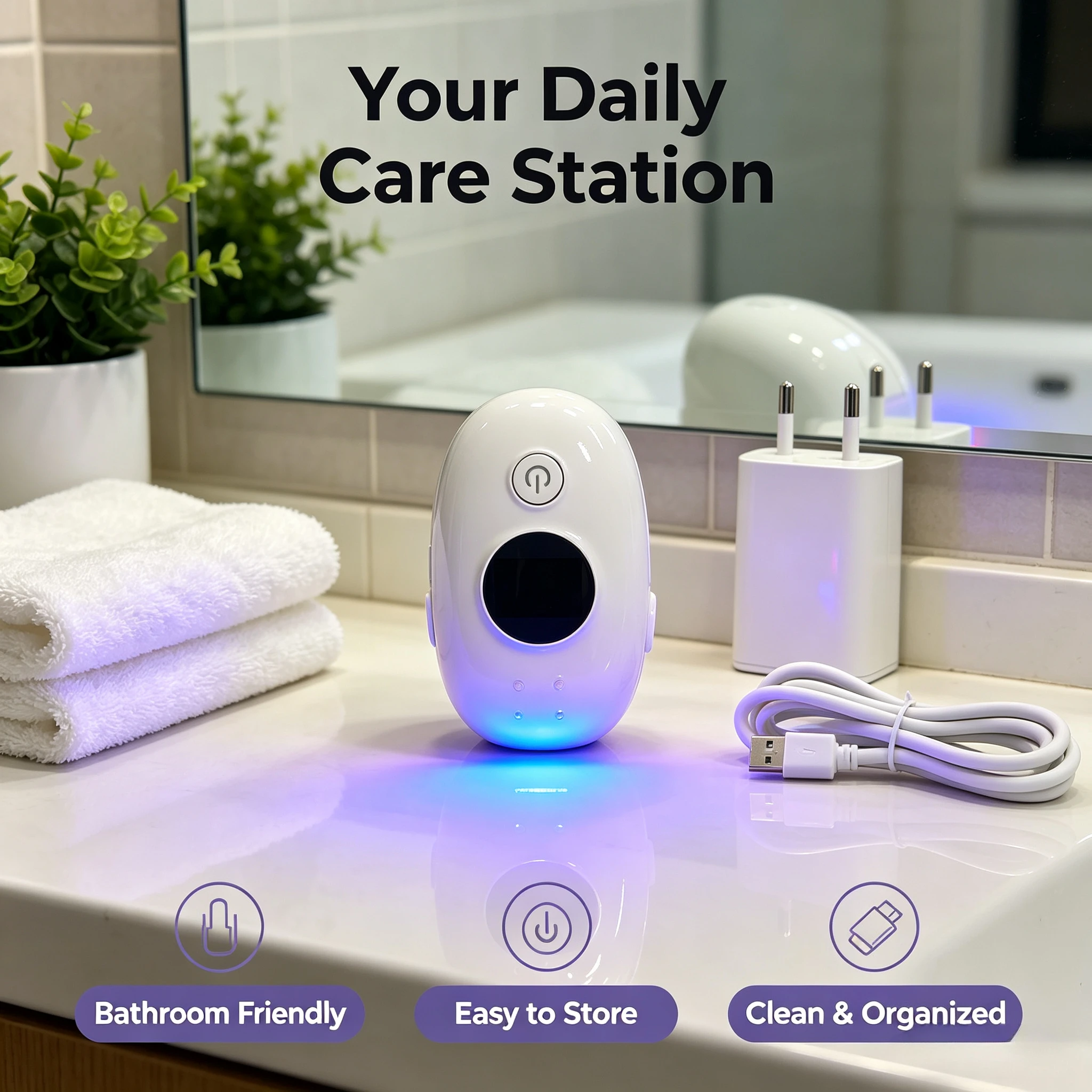 At-Home Nail Fungus Therapy, 4-Wavelength Laser, 7-Minute Timer, Portable, Ideal Wellness Gift