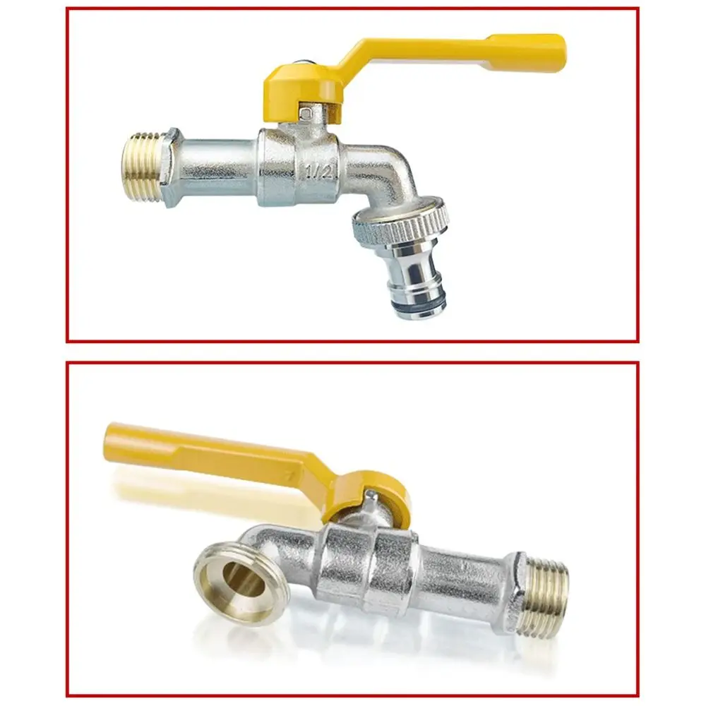 All Copper Tap Water Faucet 4/6/8 Points Garden Irrigation Valve Switch One Into One Out Thread Water Splitter Connector