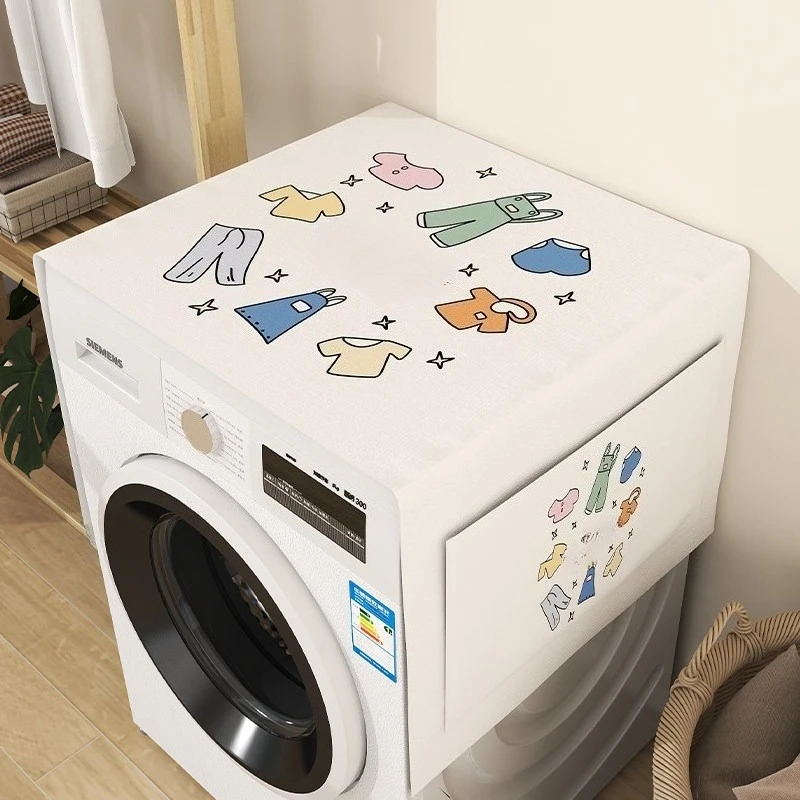 Diatom mud drum washing machine cover pad, water absorption, sun protection and dust cover