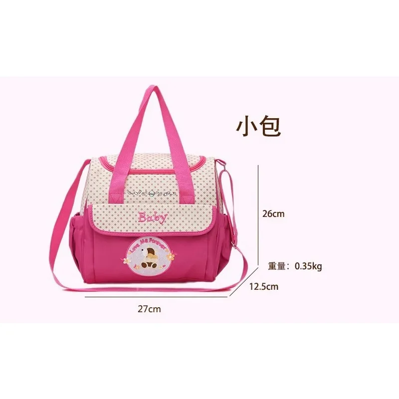 Cartoon five-piece suit suit mommy bag large-capacity wholesale mom bag baby outing travel handheld crossbody mother baby bag