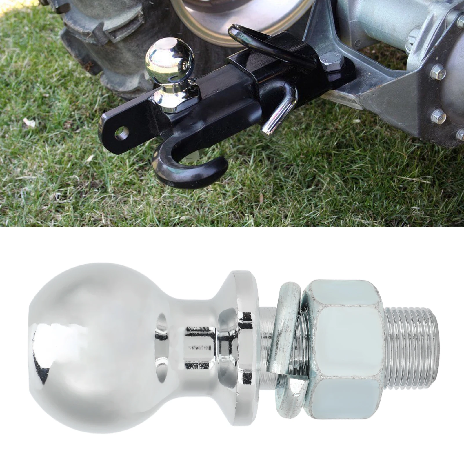 6000LB Trailer Hitch Ball Iron Trailer Hitch Ball Trailer Hitch Ball Iron 6000LB Towing Balls 2inch Diameter 1 X 2 1/8inch Shank view 3