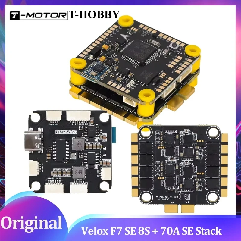 T-HOBBY/T-MOTOR Velox 70A SE 8S 4IN1 ESC Combo for RC FPV Long Range Drone Velox F7 SE Stack 8S Velox F7 SE 8S Flight Controller