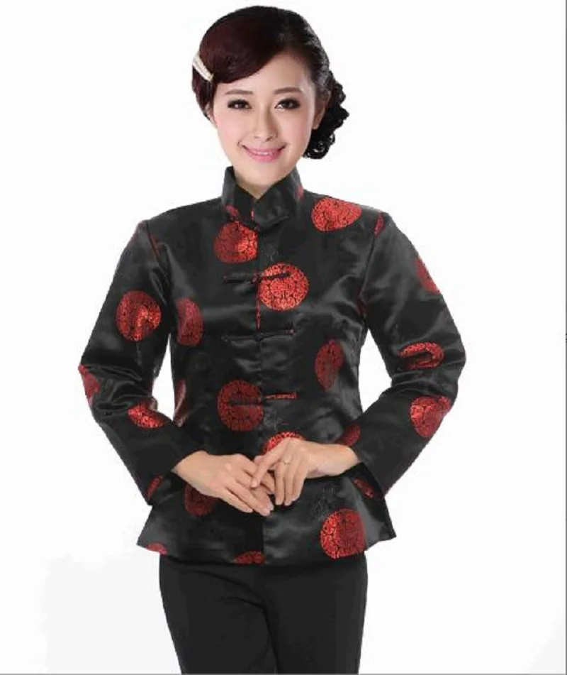 Hot Sale New Tang Suit Chinese Traditional Satin Jacket Women's Costume New Year Clothes Hanfu Birthday Party Style Casual Coat