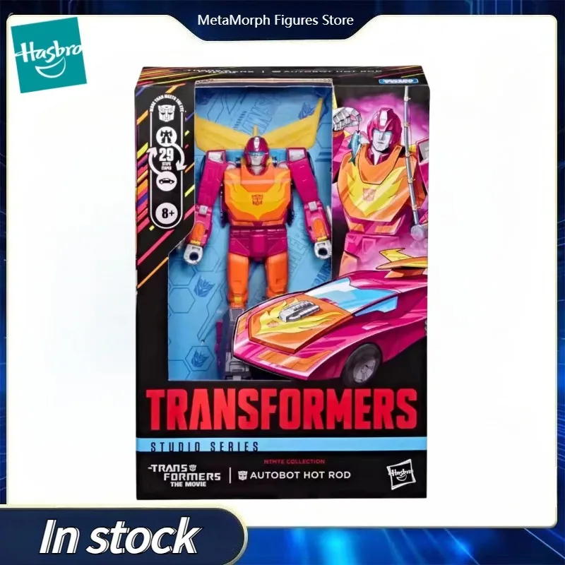 

Original Hasbro Transformers Studio Series MTMTE Collection AUTOBOT Hot Rod Anime Figure Collection Toys Models
