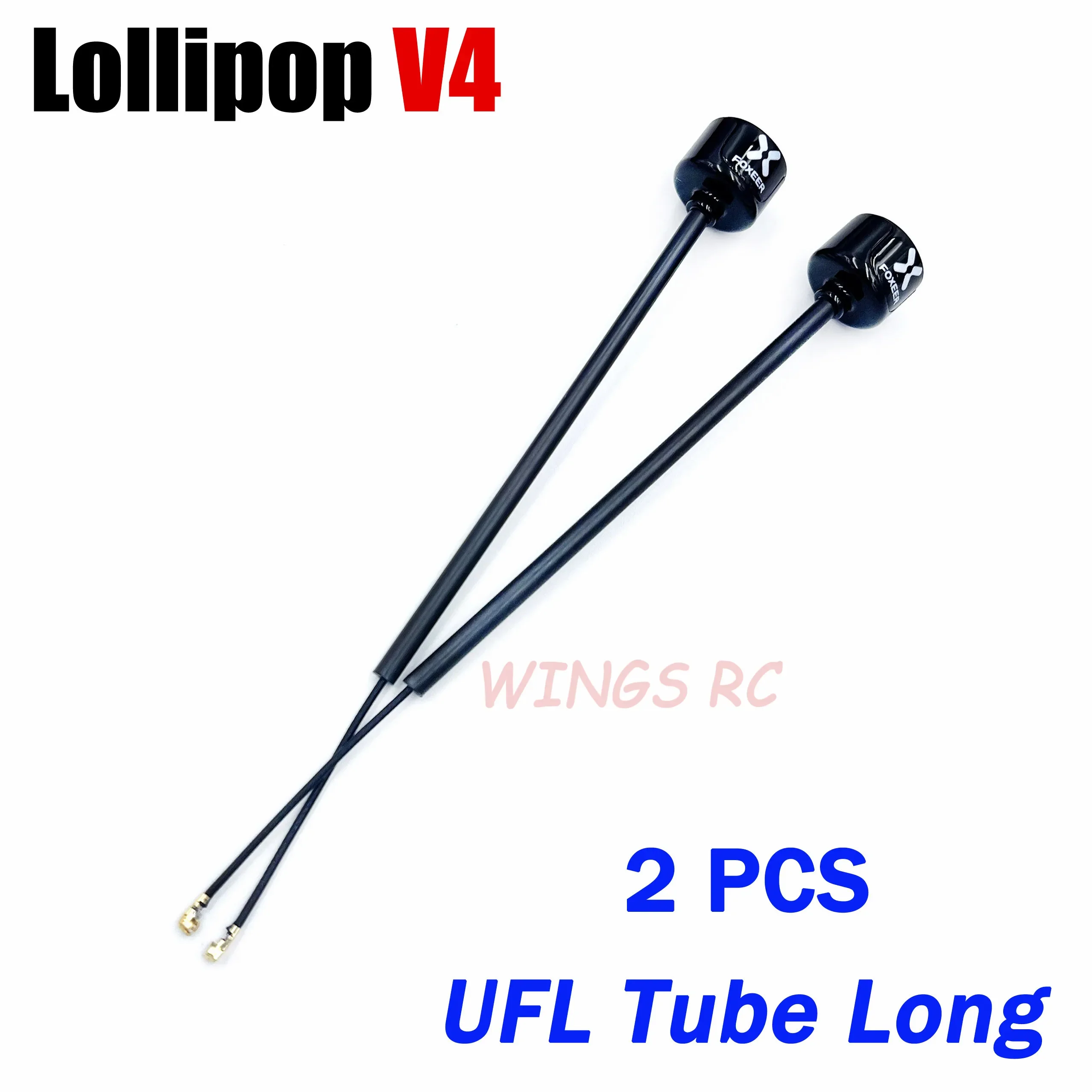 Foxeer-Antenne Lollipop 4 V4 FPV-Antenne 5,8 G 2,6 Dbi Stubby RHCP SMA RPSMA UFL Gerade/Winkel MMCX 7,2 g für FPV RC Racing Drone