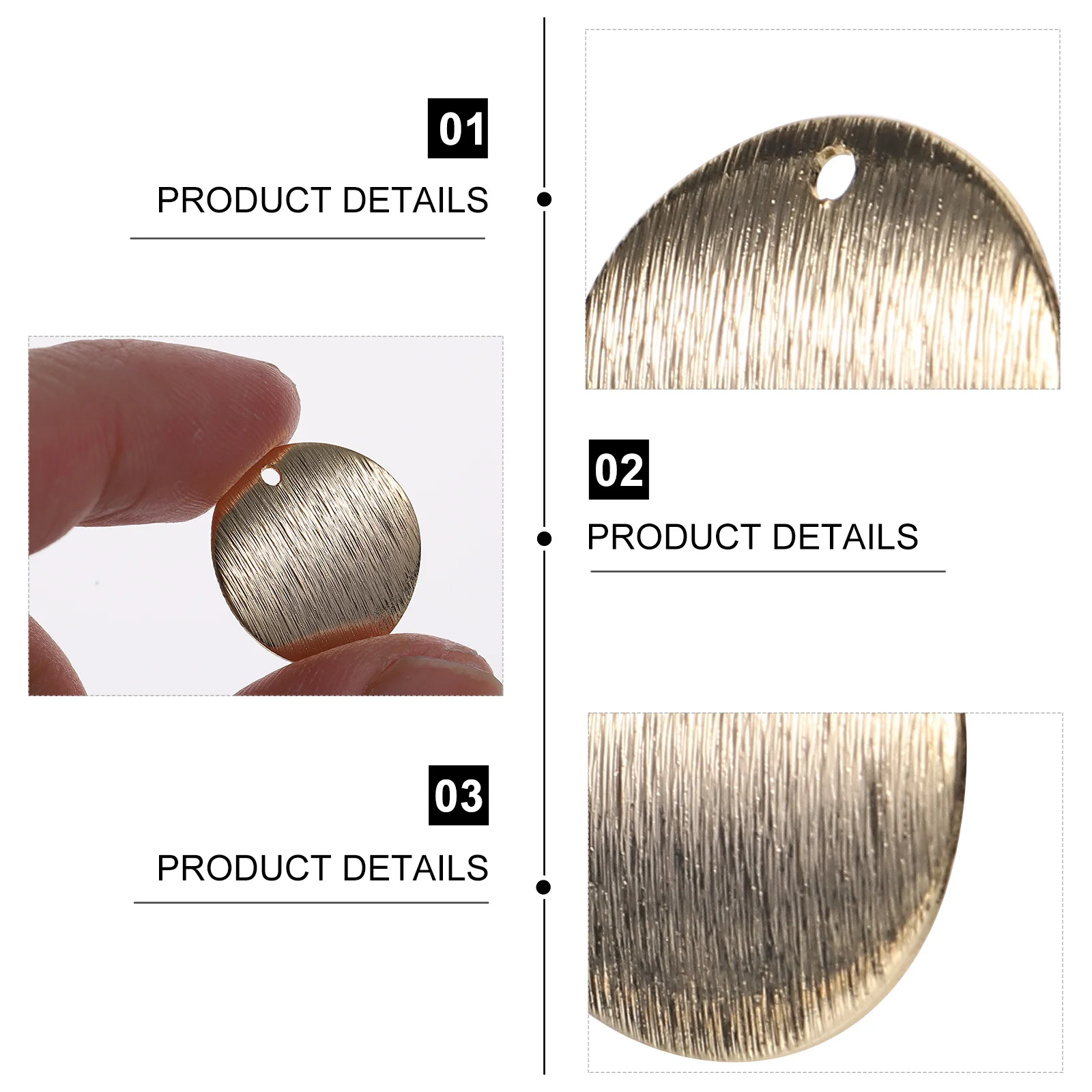 20Pcs DIY Jewelry Accessories Metal Pendants Durable Alloy Simple Charm for Bracelets Earrings Luggage Decoration