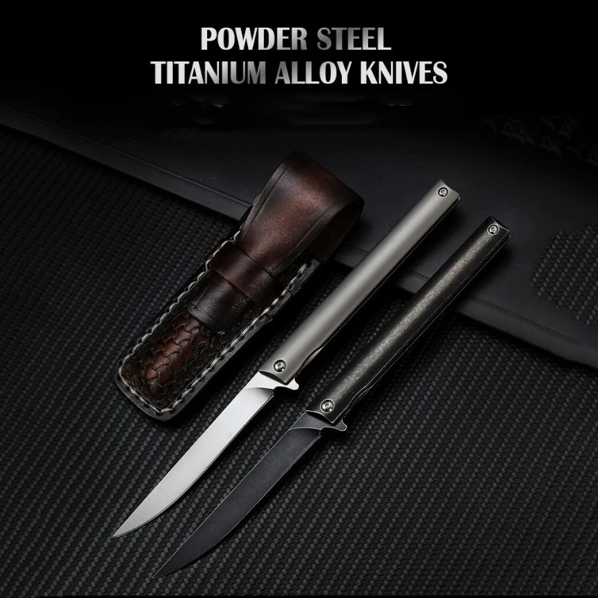 Magic Pen TC4 Titanium Alloy Handle M390 Blade Bearing Ball Pocket Folding Knife Tactical Hunting EDC Survival Tool Knives