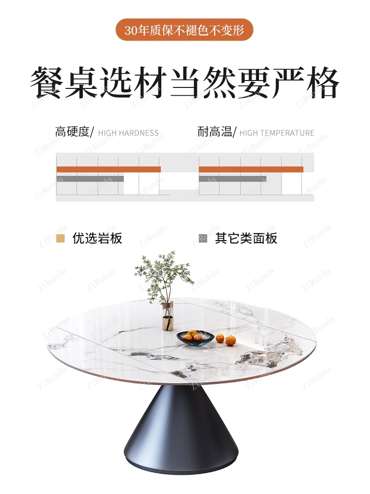 *A combinação de mesa de jantar e cadeira de rock é simples, giratória, circular, multifuncional, dobrável e extensível