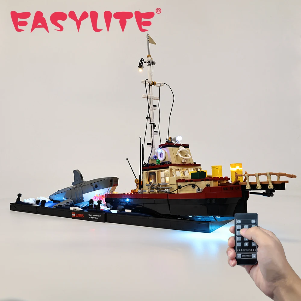 

EASYLITE Led Light Kit for Jaws Ideas 21350 Building Blocks Lighting Set No Model